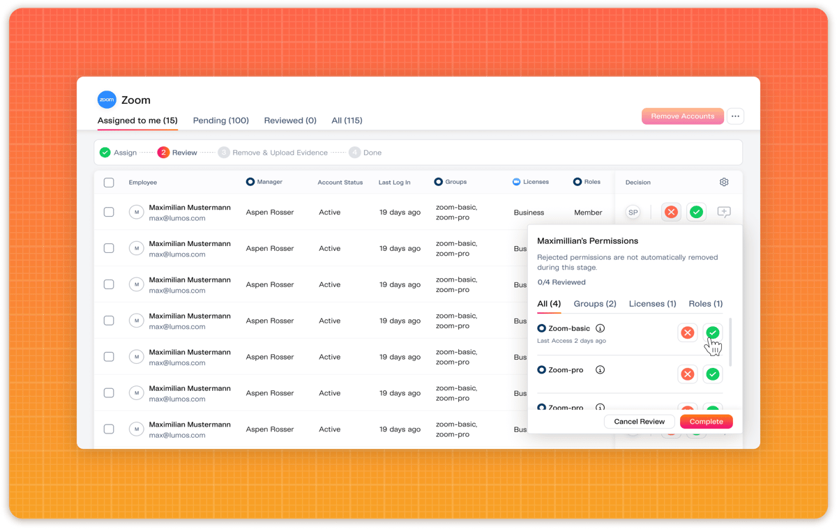 3. Conduct Permission Reviews within AccessReviewer